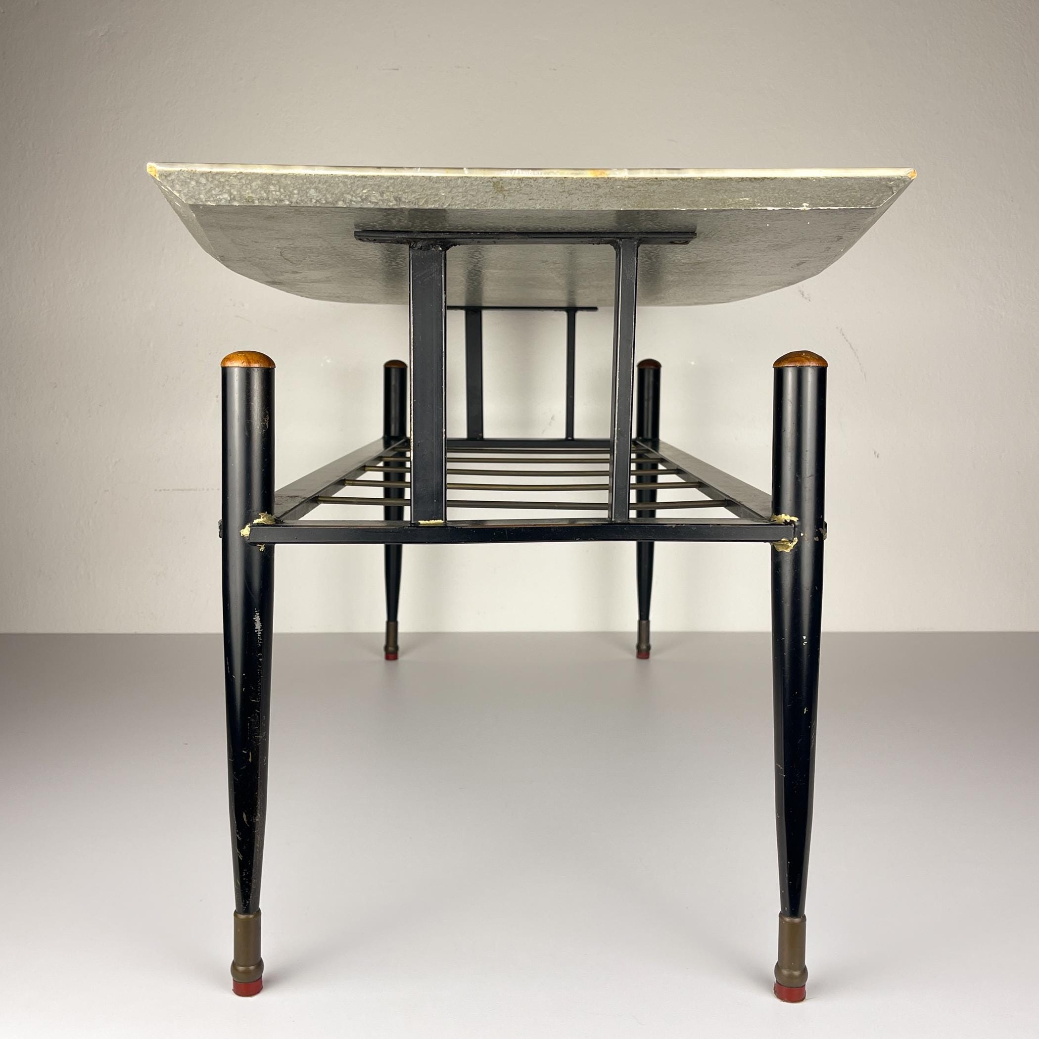 Vintage coffee table Italy 1950s Art deco Mid-century Italian Modern