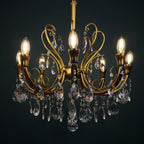 Vintage crystal chandelier, Italy 1950s