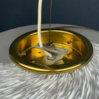 Large swirl murano glass pendant lamp Vetri Murano Italy 1970s