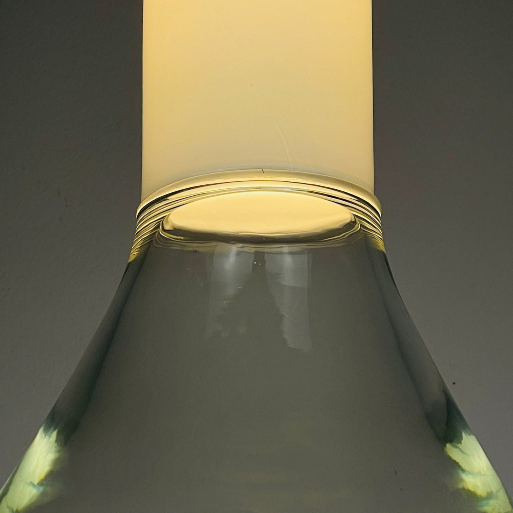 Murano Glass Pendant Lamp: Mid-Century Modern Italian Lighting by Leucos, 1970s