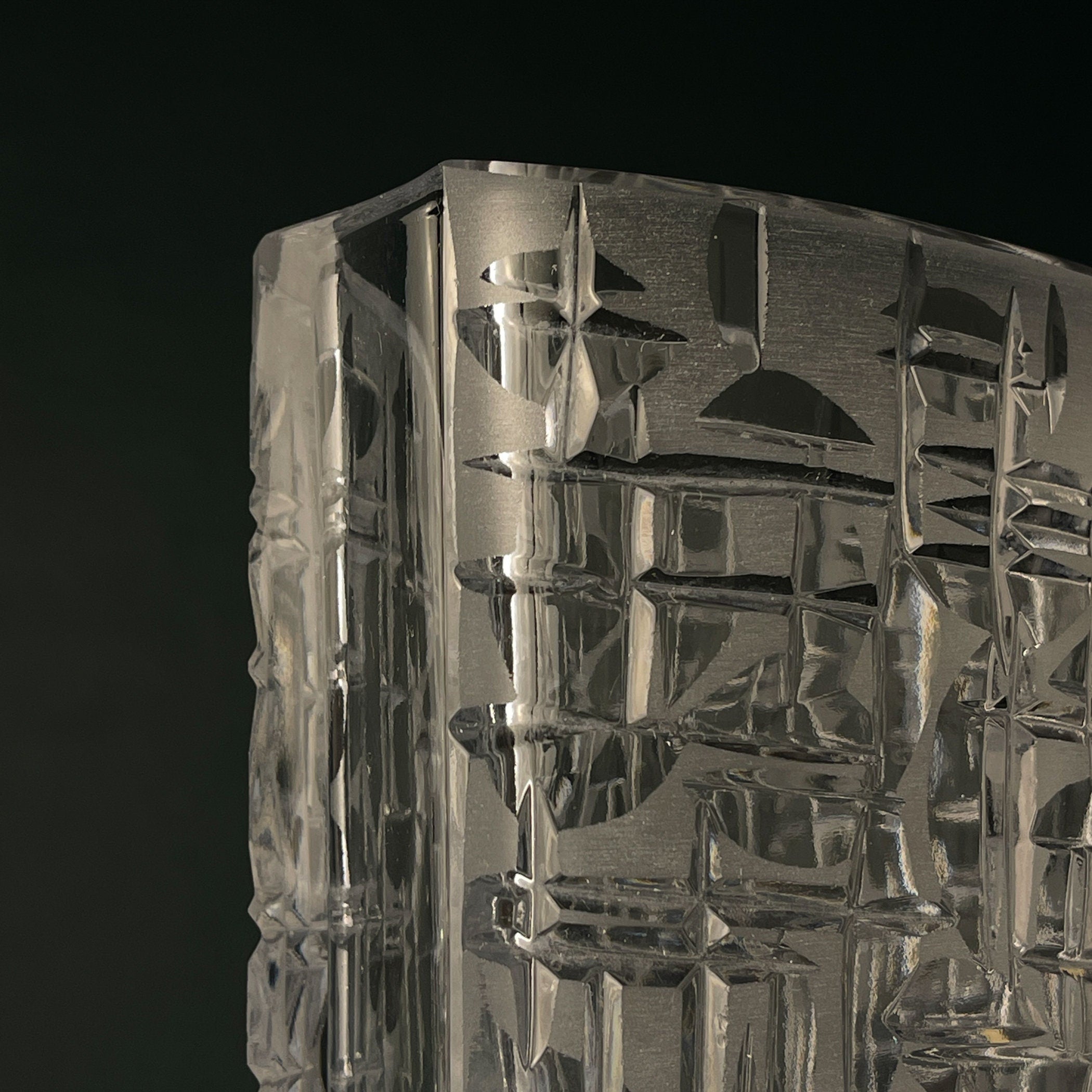 Original crystal vase by Kristall Krisla, Italy 1960s, Vintage home decor