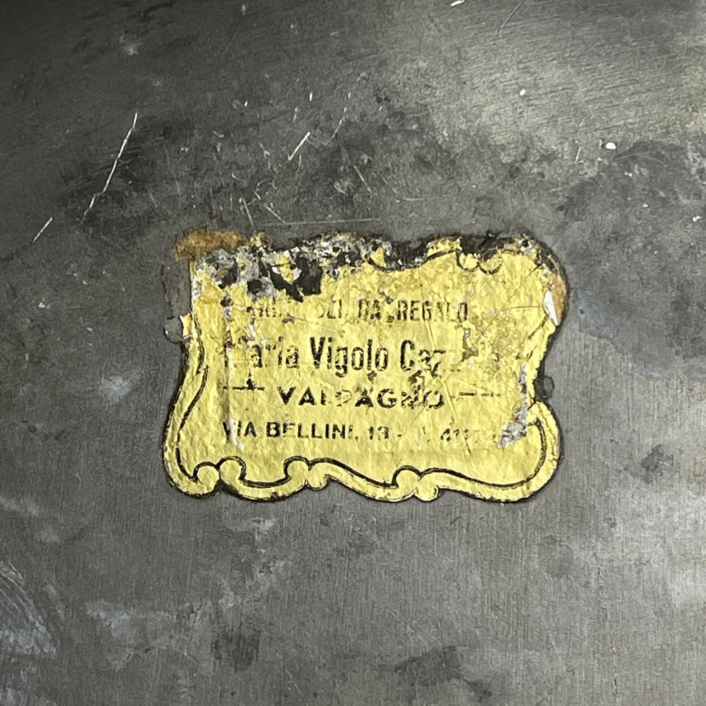 Antique pewter tray or fruit bowl, Italy, 1900s