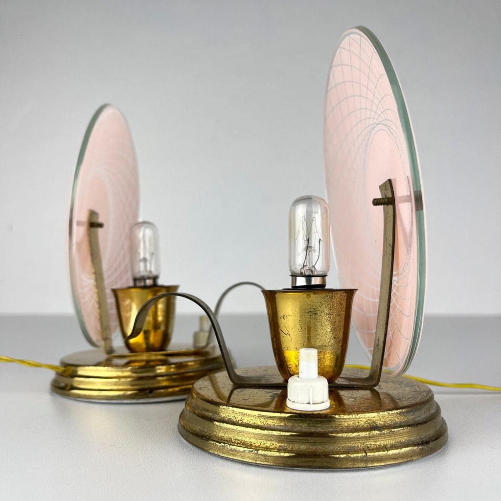 Vintage Italian Table Lamps: Mid-Century Modern Space Age UFO Lights