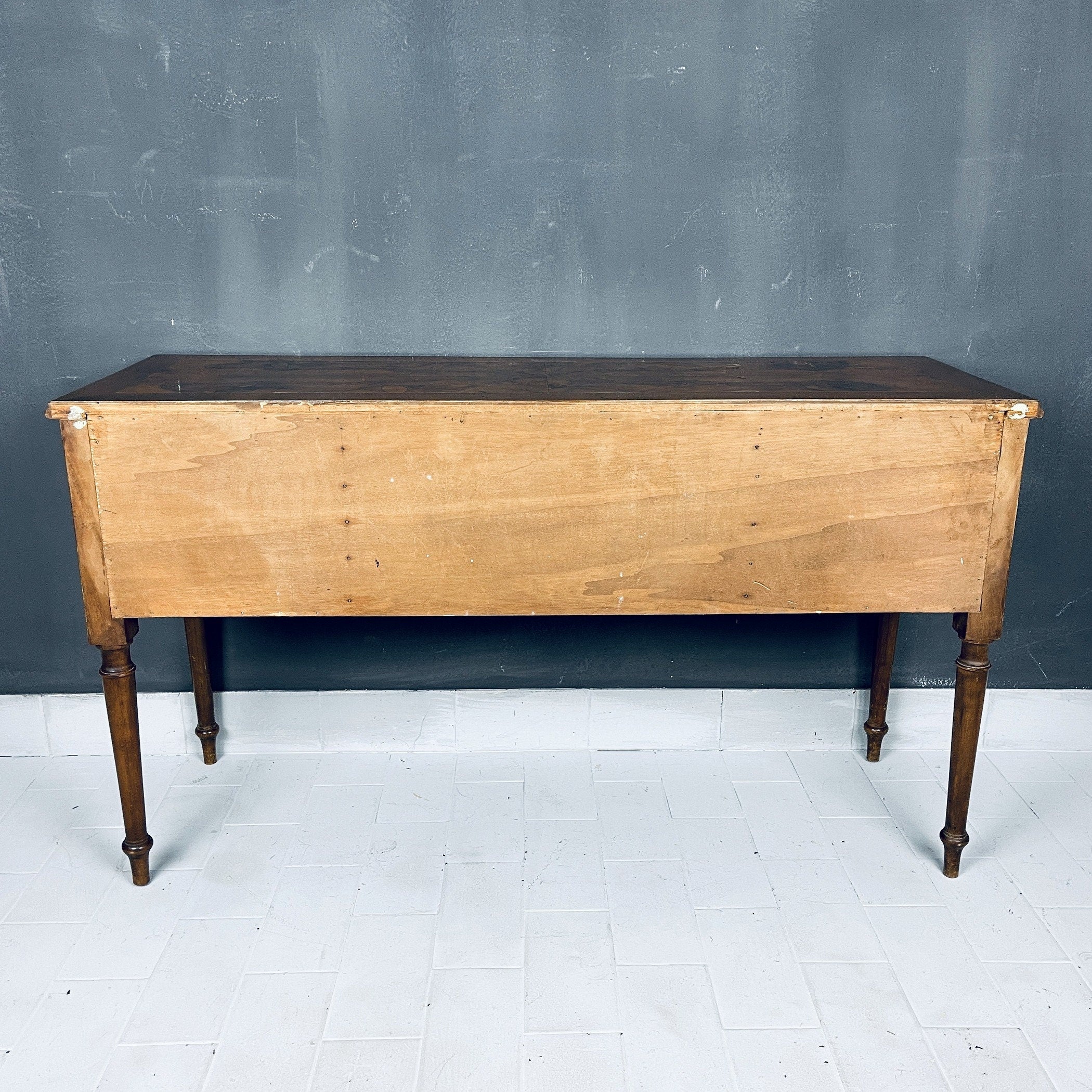 Vintage wood sideboard Italy 1950s  venetian wooden console table