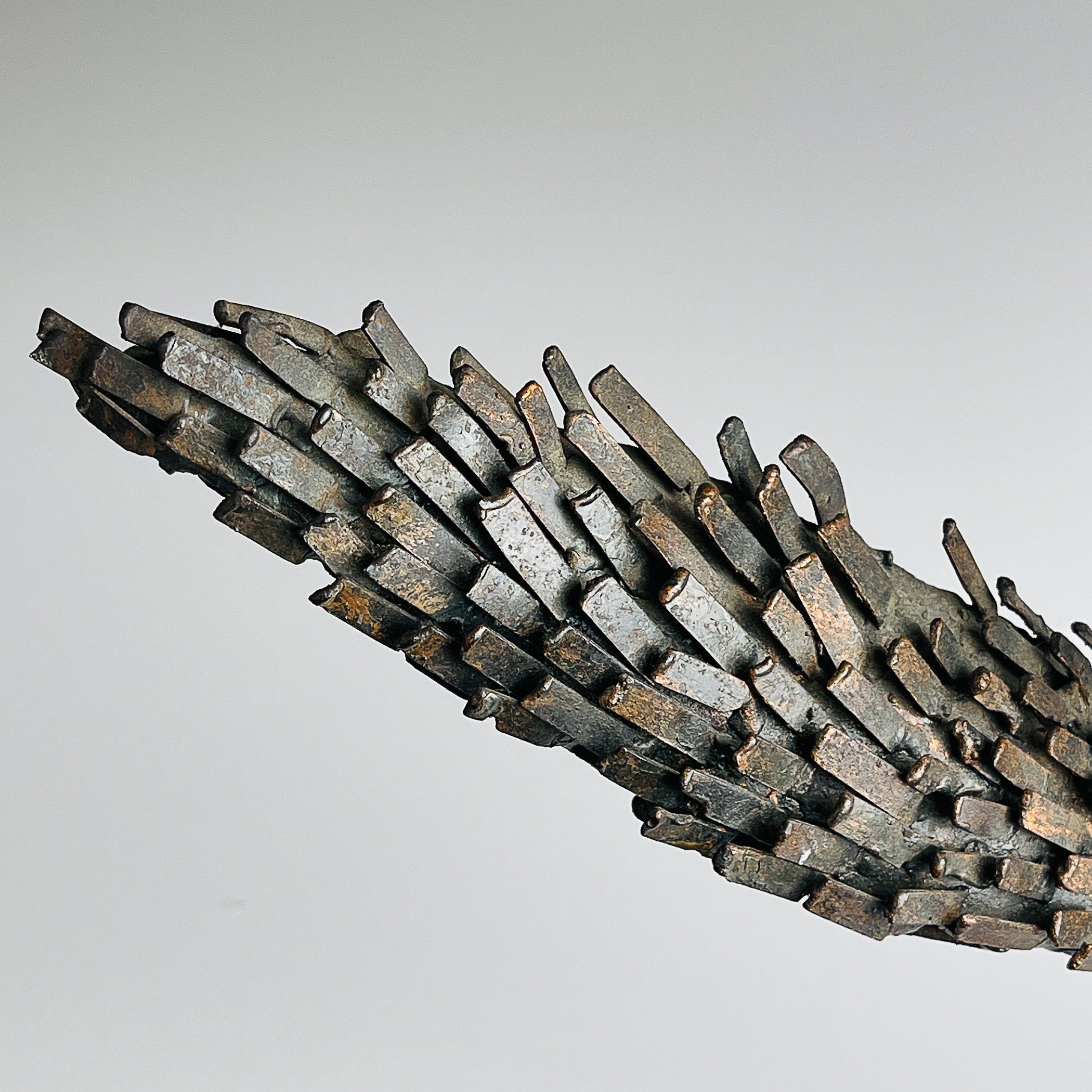 Vintage metal Brutalist sculpture Bird by Salvino Marsura, Italy 1957, Mid-century Modern