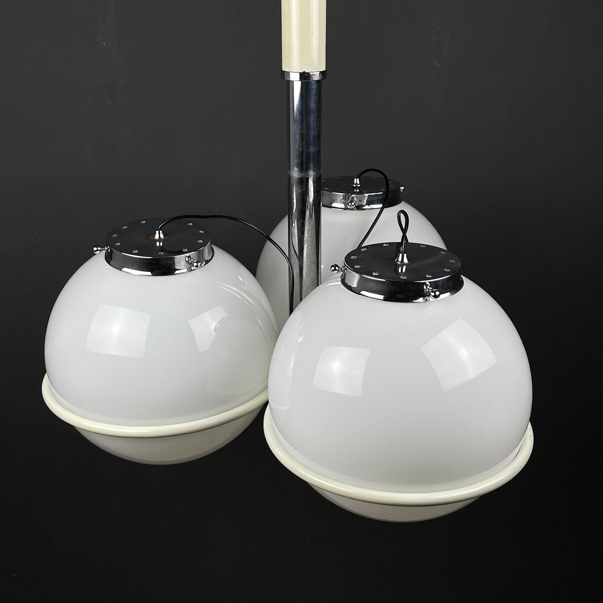Gino Sarfatti murano glass globe chandelier Italy 1960s