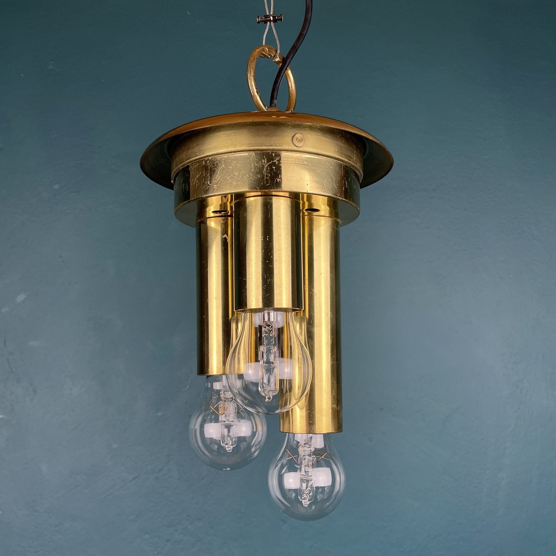 Vintage La Murrina Swirled Murano Glass Pendant Lamp - 1970s Italian Lighting