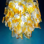 AV Mazzega 'Torciglioni' Vintage Murano Glass Chandelier - 1970s Mid-century Italian Lighting Masterpiece
