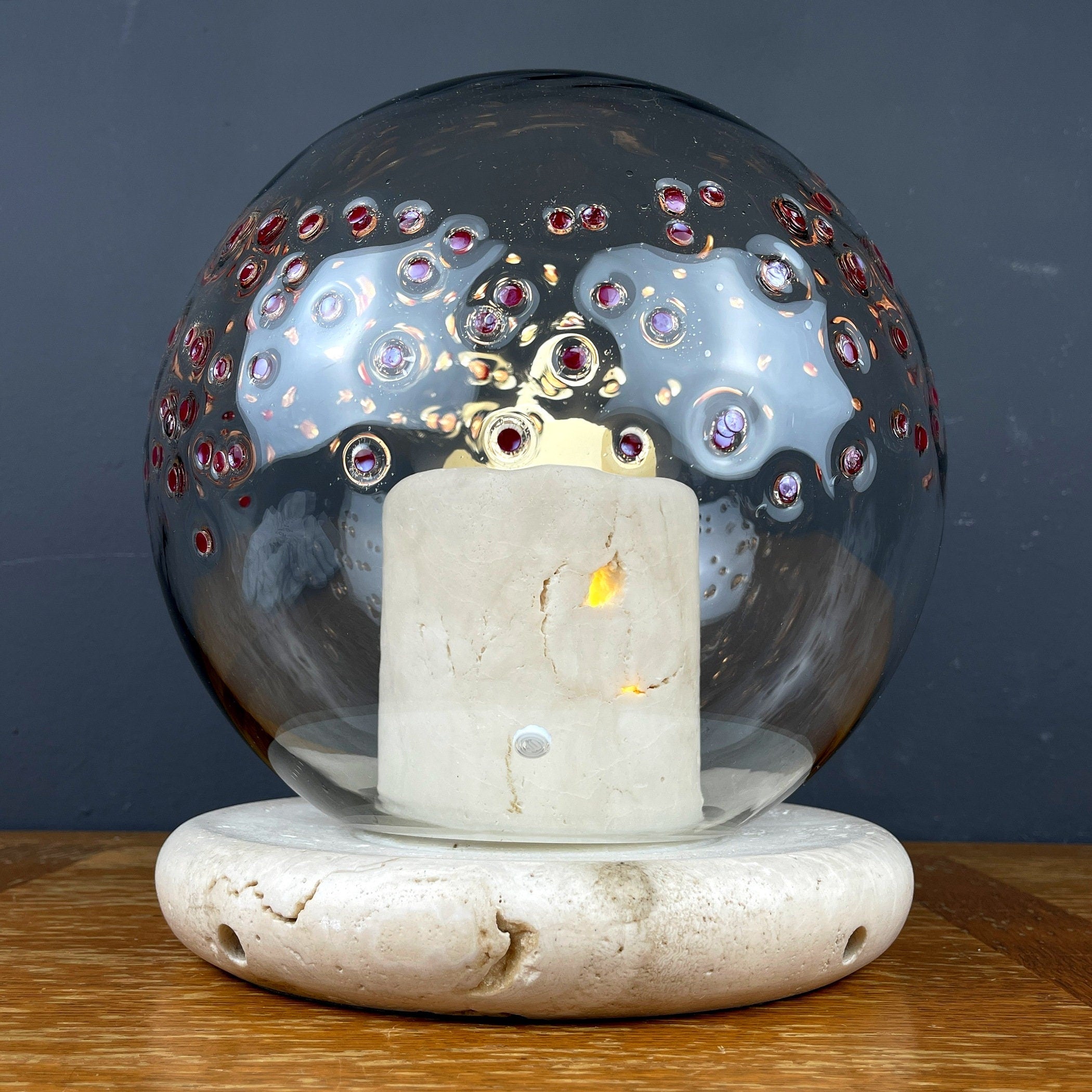 Murano Glass Table Lamp by La Murrina Italy 1970s Mid-century Modern Italian lighting