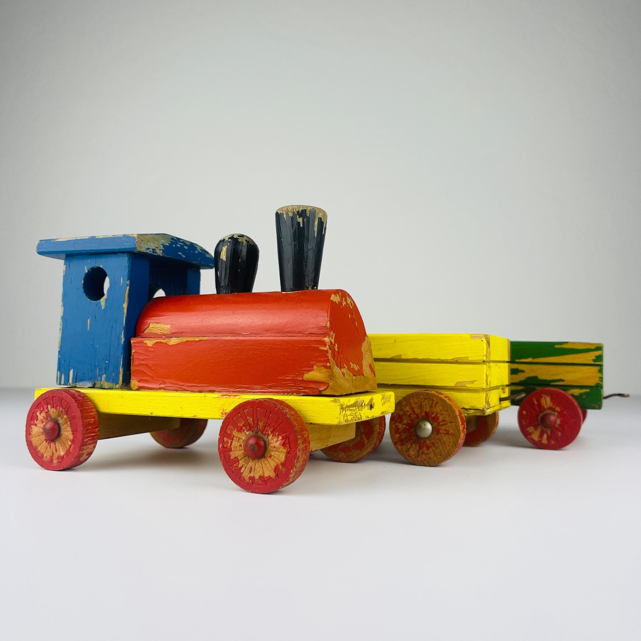 Vintage wooden toy train, Italy, 1950s, Vintage Home Decor