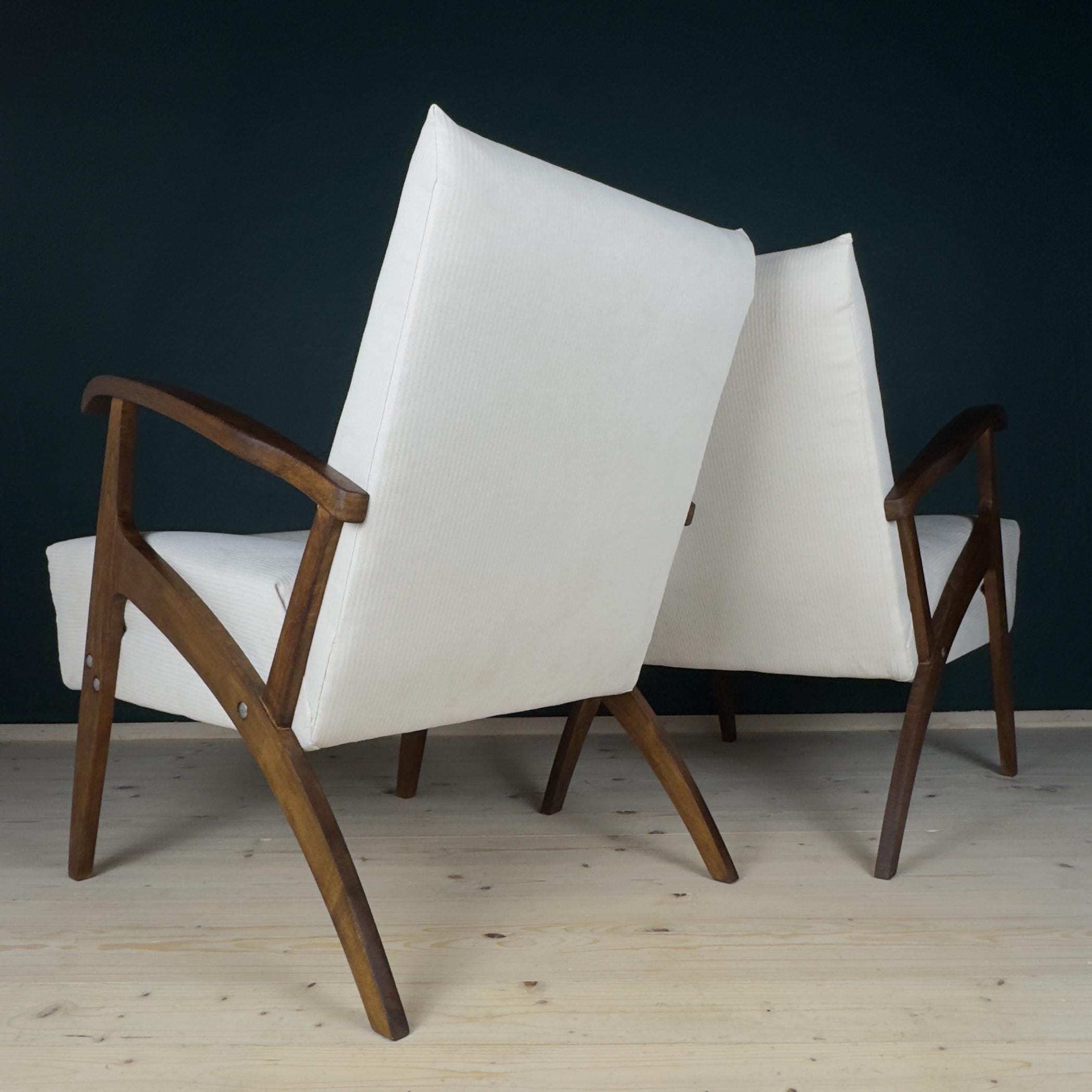 Mid-century armchair, Yugoslavia 1970s, Set of 2, vintage home furniture