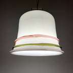 Vintage murano pendant lamp Italy 1970s Space age Retro lighting