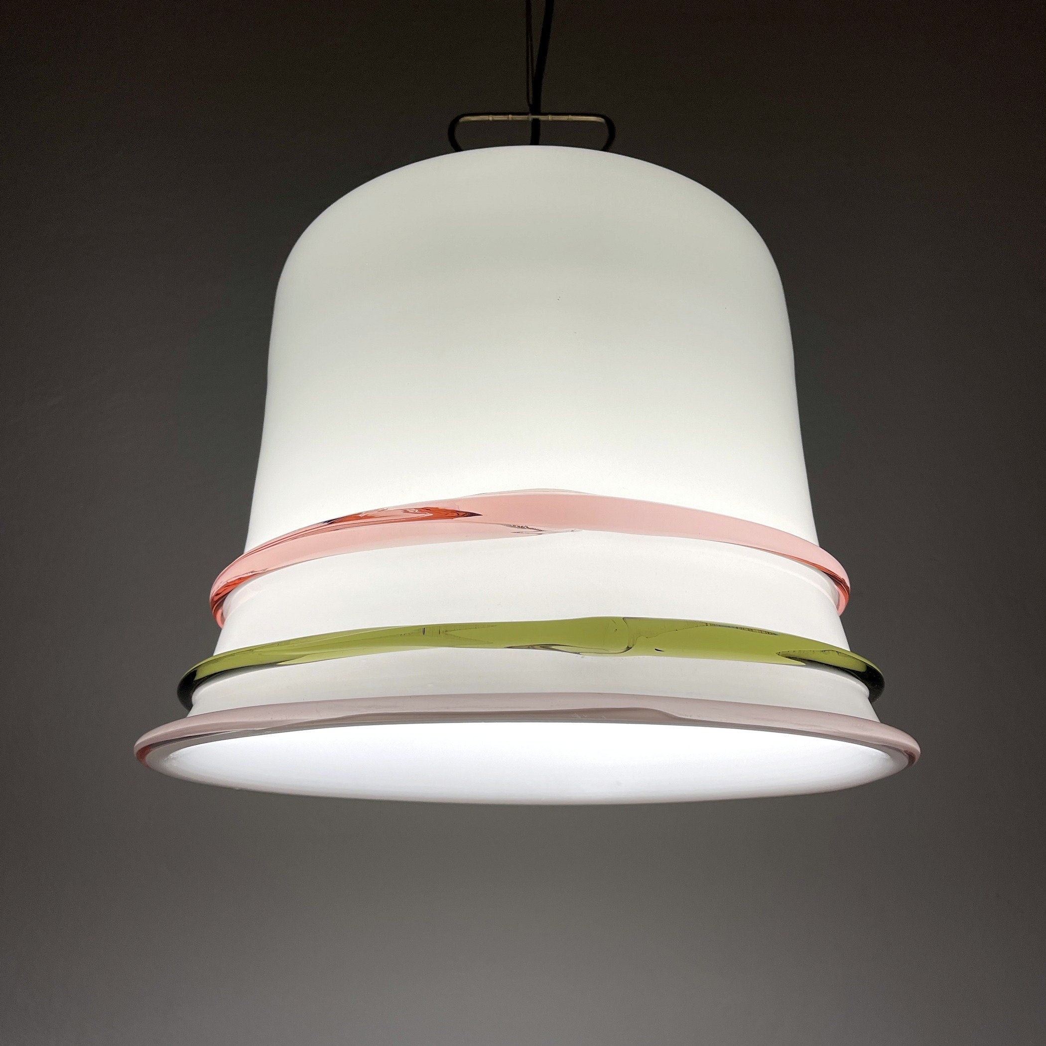 Vintage murano pendant lamp Italy 1970s Space age Retro lighting