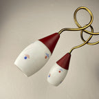 Vintage brass and murano glass chandelier by Stilnovo, Italy, 1960s, Italian Classic Design