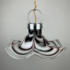 Original murano pendant lamp Flower by AV Mazzega Italy 1970s