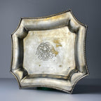 Antique silver plated tray by Queen Victoria Sheffield, England, 1900s