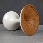Vintage White Plastic Mushroom Stool - Mid-Century Modern Meblo Yugoslavia