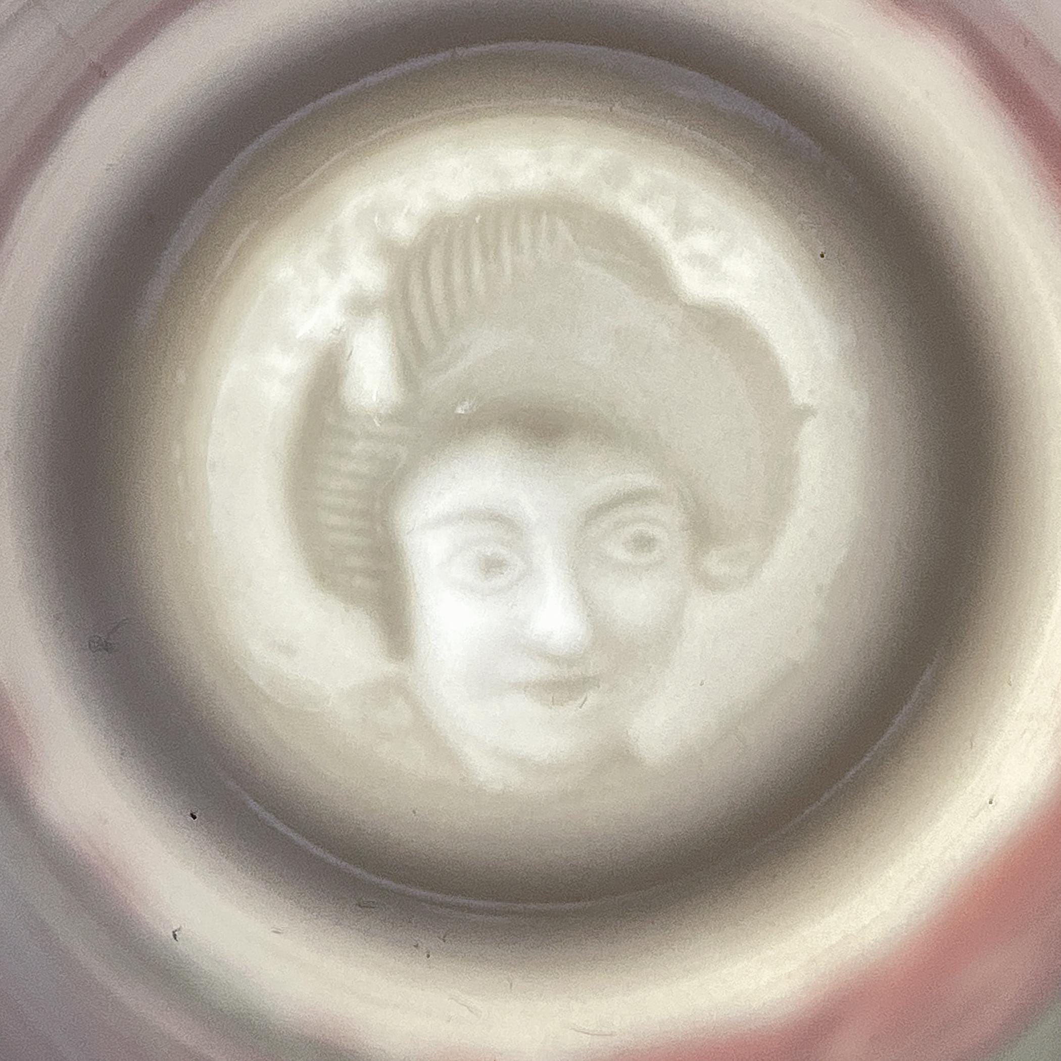 Vintage Japanese Lithophane Geisha porcelain coffee set of 5, 1950s