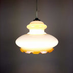 Vintage glass lamp Yugoslavia '70s Mid-century ceiling lamp Retro lighting