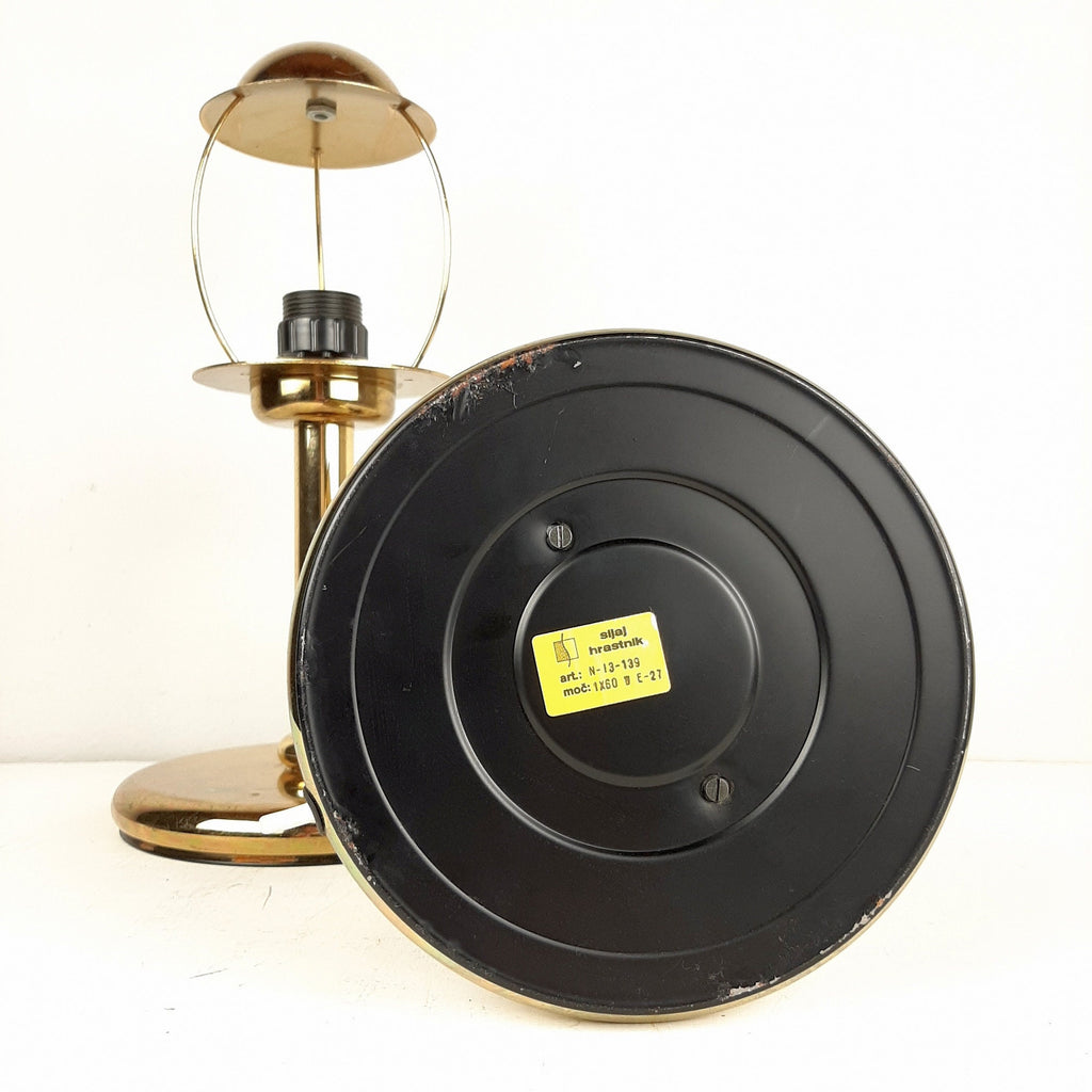 Vintage Gold Metal Table Lamps: Mid-Century Art Deco Night Lights