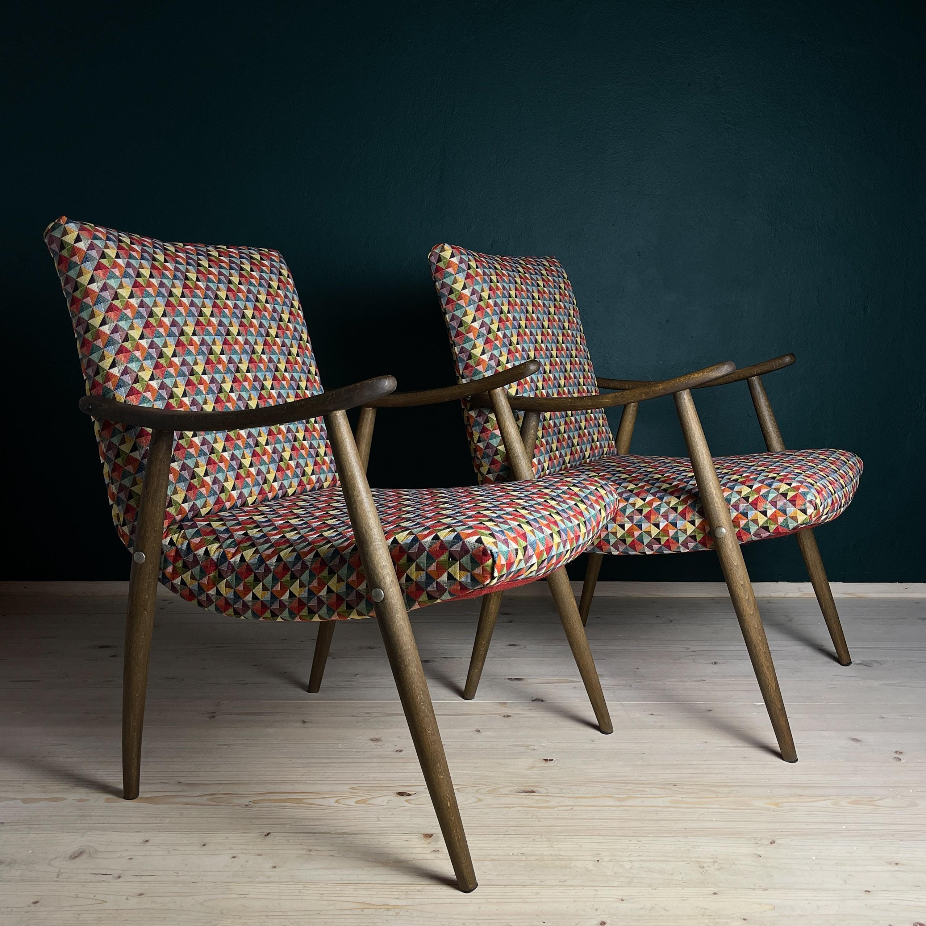 Mid-century armchair Bobi by Meblo, Yugoslavia 1960s, Set of 2, Vintage home decor