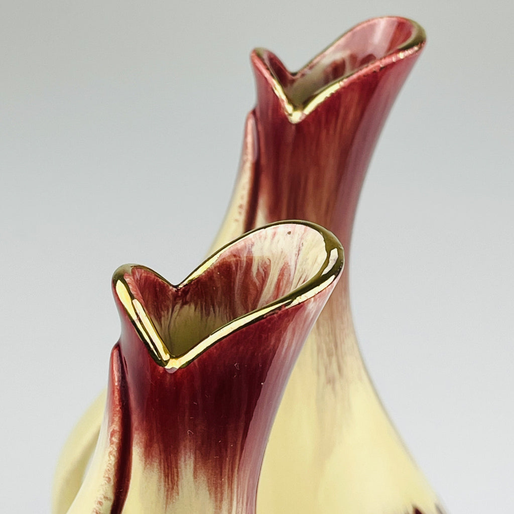 Mid-Century Bay Keramik Vases: West German Ceramic Set of 2