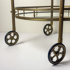 Vintage brass bar cart, France 1950s