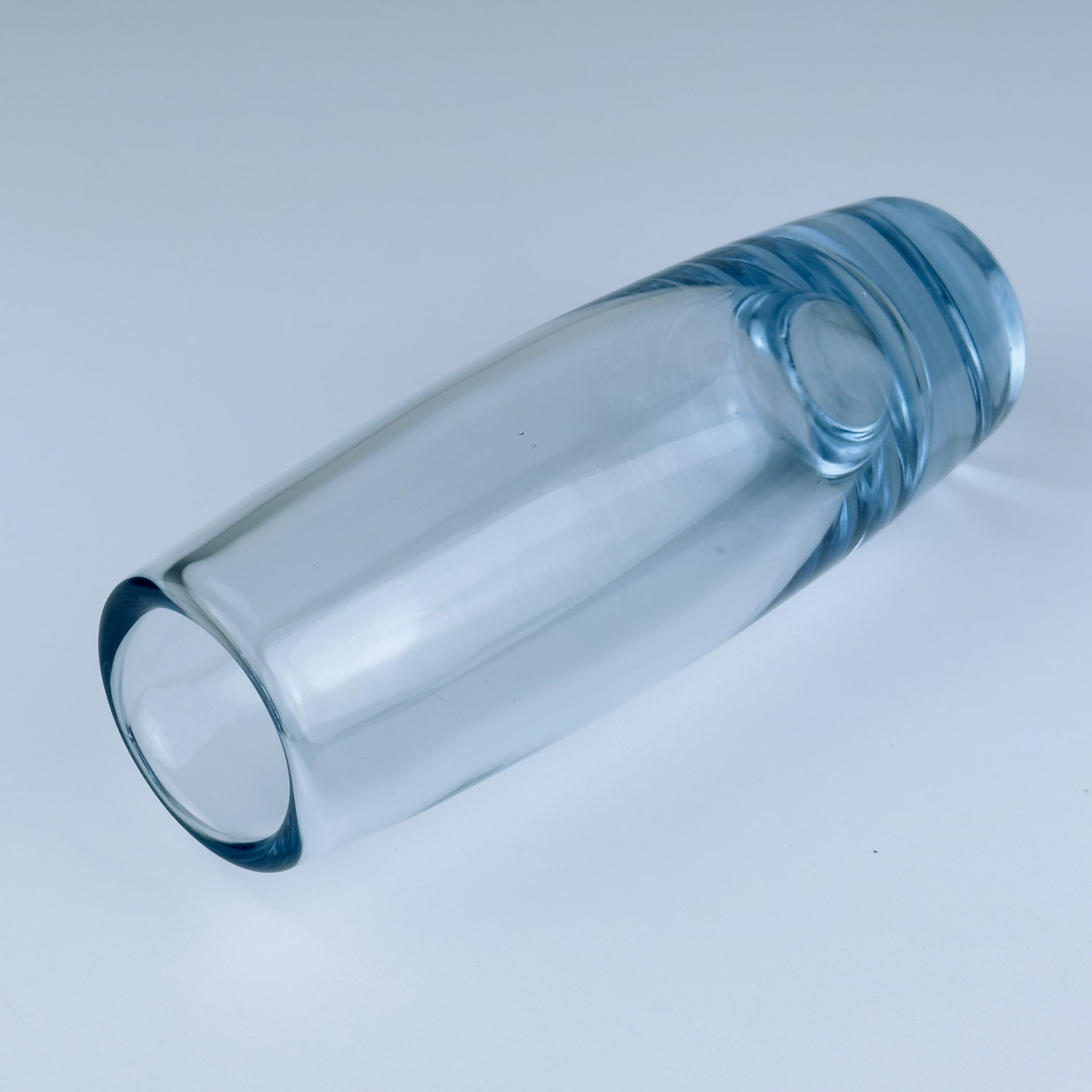 Original blue glass vase by Per Lütken for Holmegaard, Denmark, 1960s