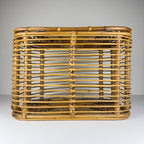 Vintage rattan basket, Italy 1960s