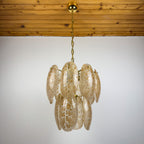 Original cascade murano glass chandelier, Italy 1980s