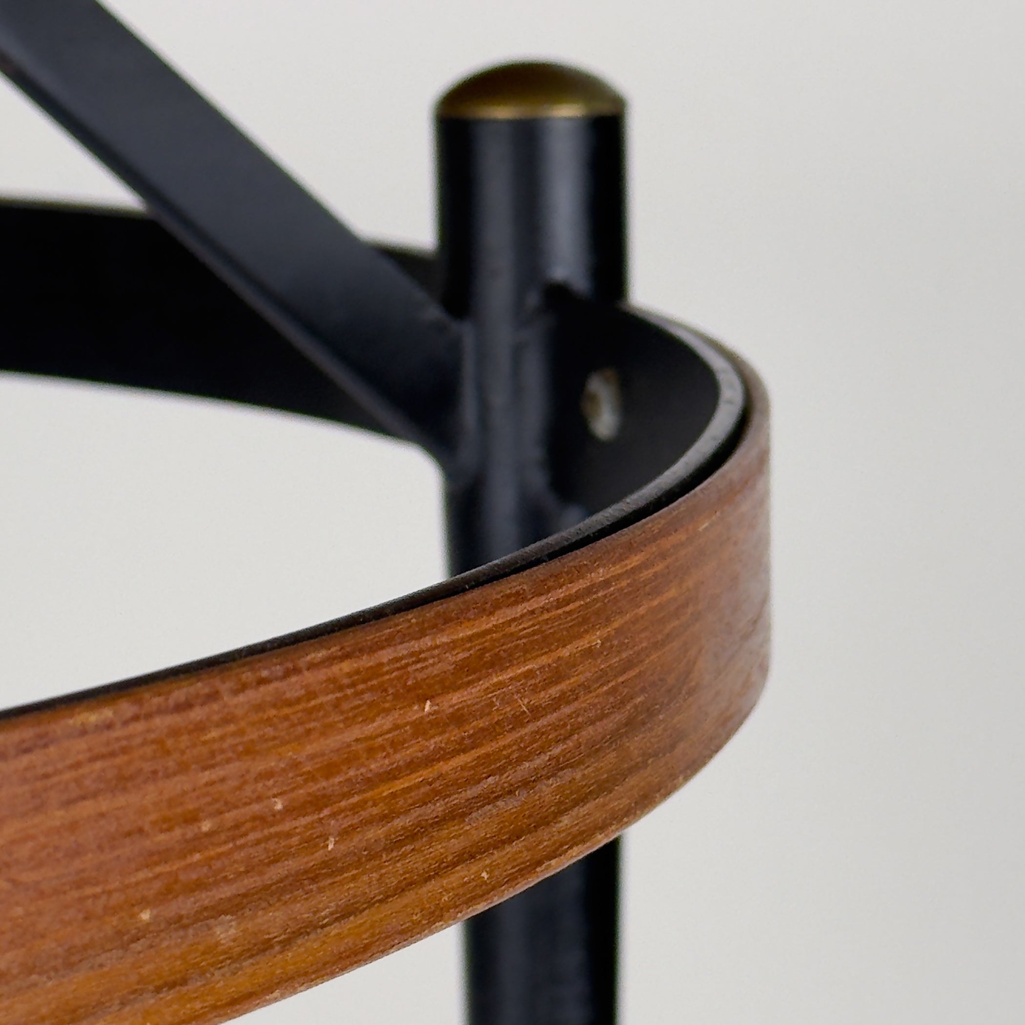 Vintage Italian Metal & Teak Wood Coffee Table by Silvio Cavatorta, 1950s