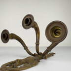 Antique Empire Bronze Wall Candle Sconces, Italy, Early 20th Century, Set of 2