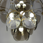 Smoked Murano chandelier by Gino Vistosi, Italy 1970s