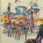 Limited edition lithograph 103/200 by Brioschi, Italy, 1970s