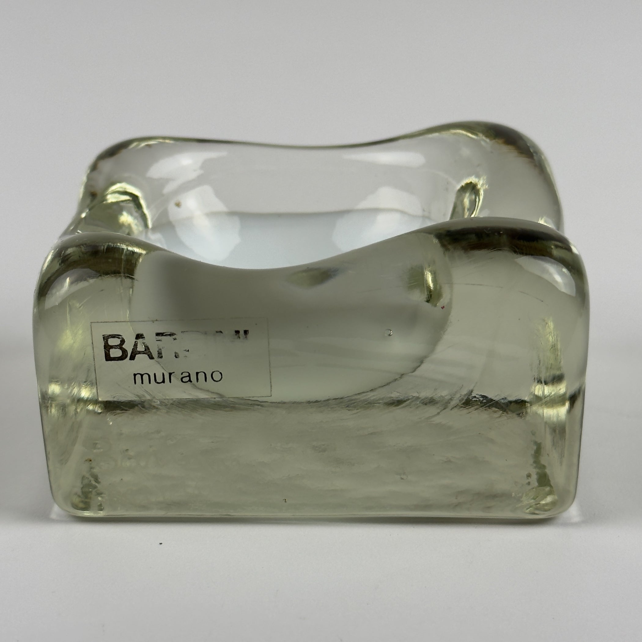 Vintage murano glass ashtray by Alfredo Barbini, Italy 1980s