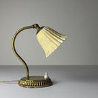 Small vintage metal table lamp Tulip, Italy 1950s