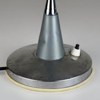 Grey industrial metal desk lamp Italy, 1960s