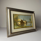Original Landscape Oil Painting, Italy 1960s, Signed, Framed
