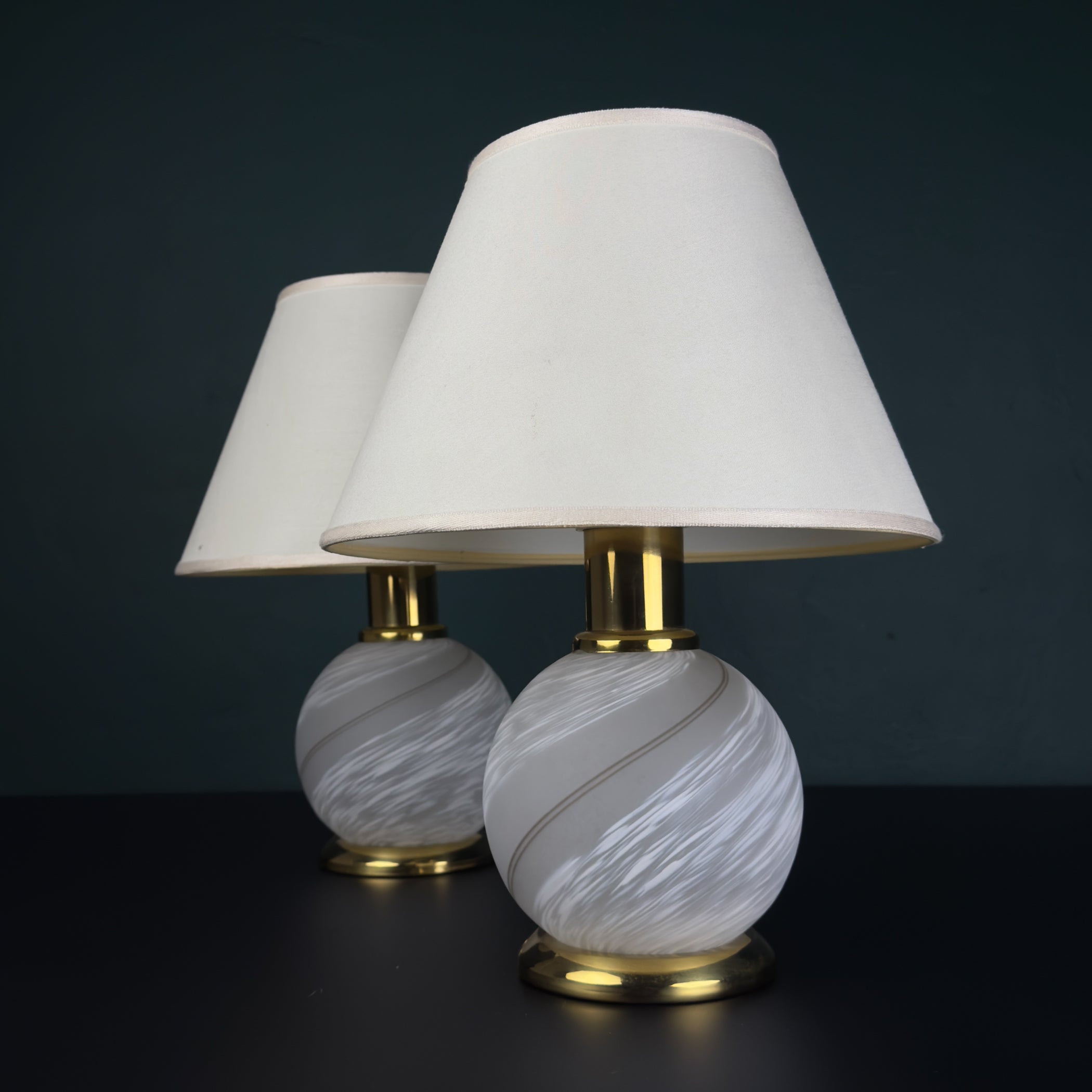 Vintage Murano Table Lamps, Italy 1970s, Set of 2