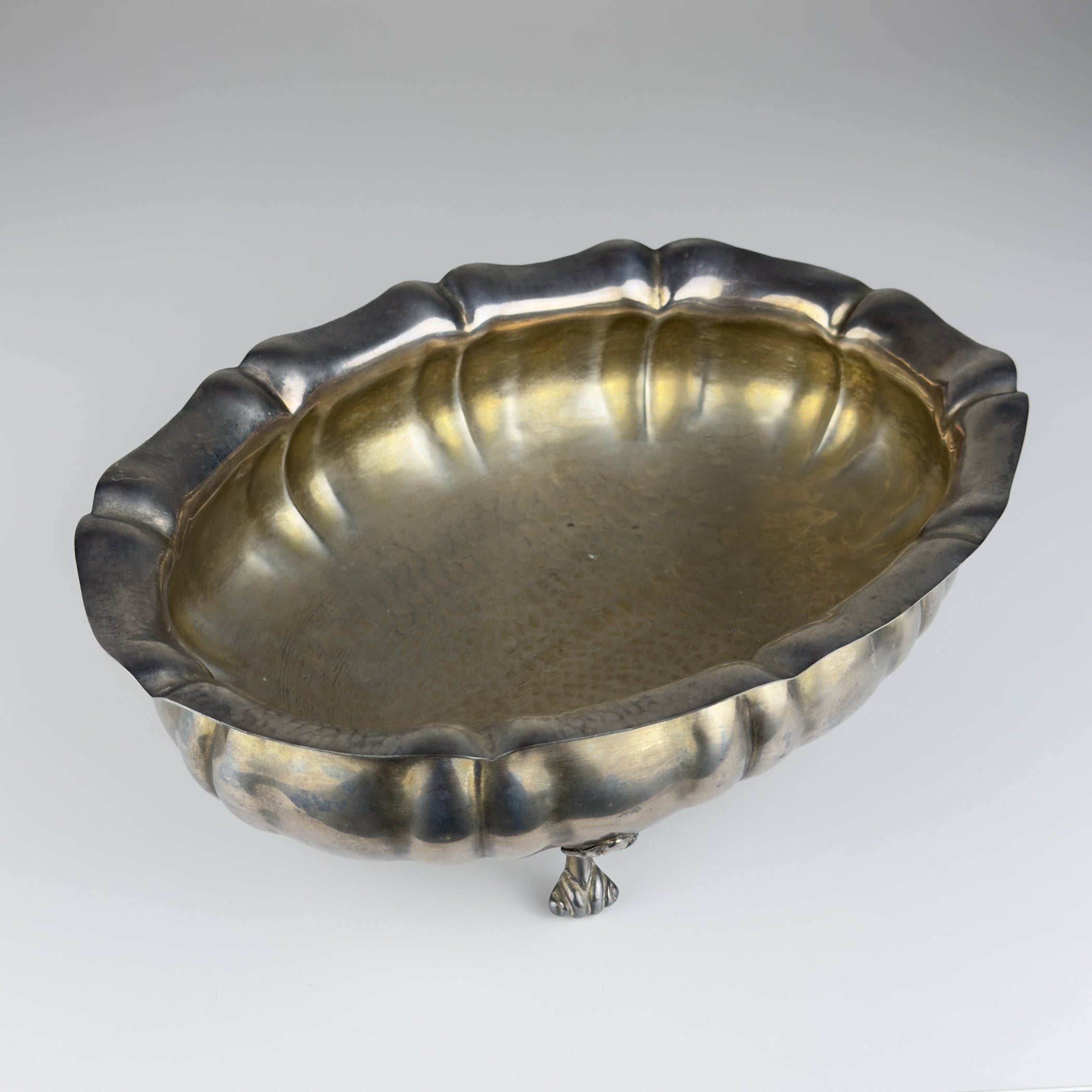 Vintage Silver Plated Bread Basket or Fruit Dish, Italy, 1950s