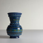 Vintage ceramic vase Rimini Blue, design Aldo Londi, Bitossi Italy 1970s