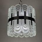 Vintage large crystal chandelier by Kaiser Leuchten, Germany 1960s