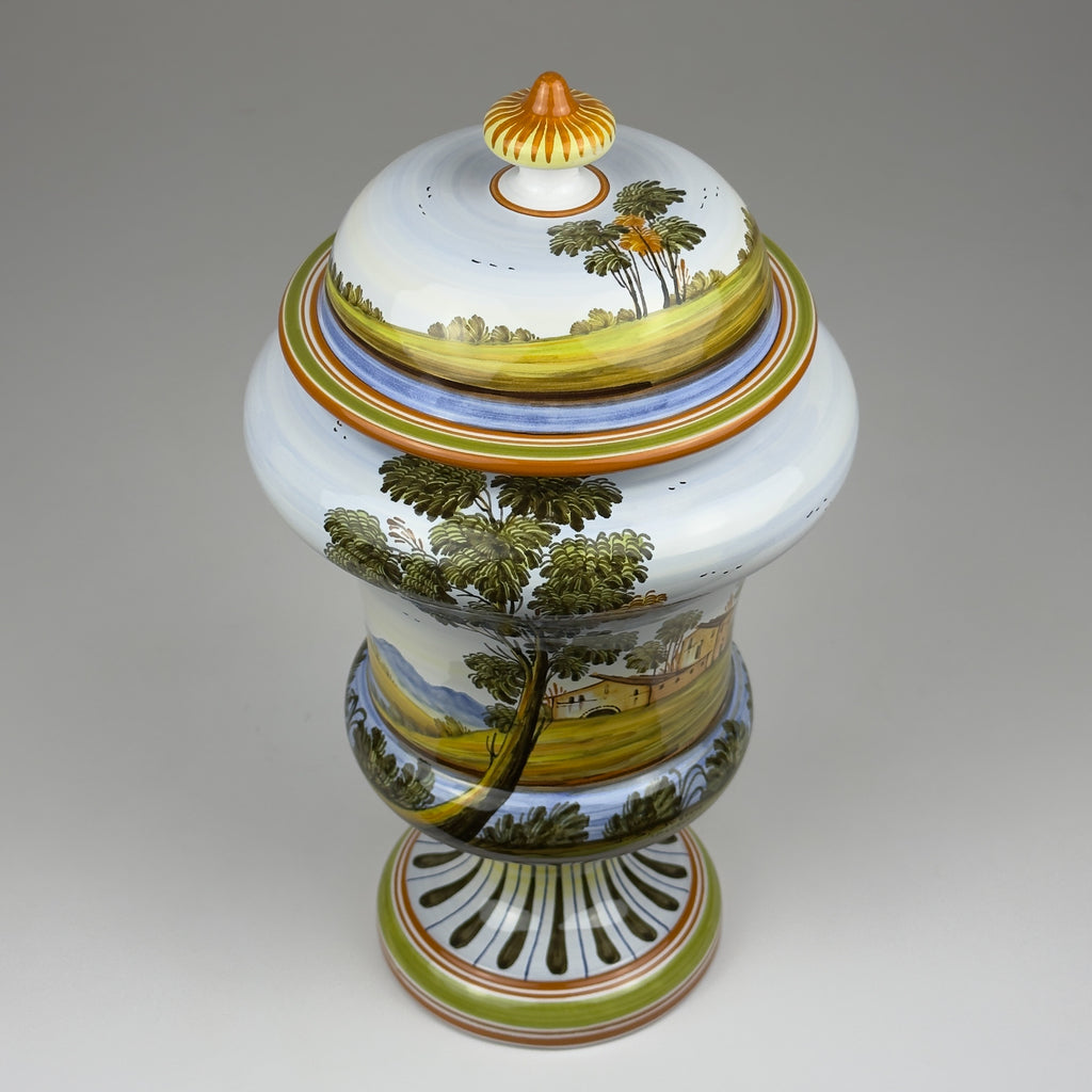 Vintage vase with lid by Lorenzo Di Stefano, Italy, late 20th Century