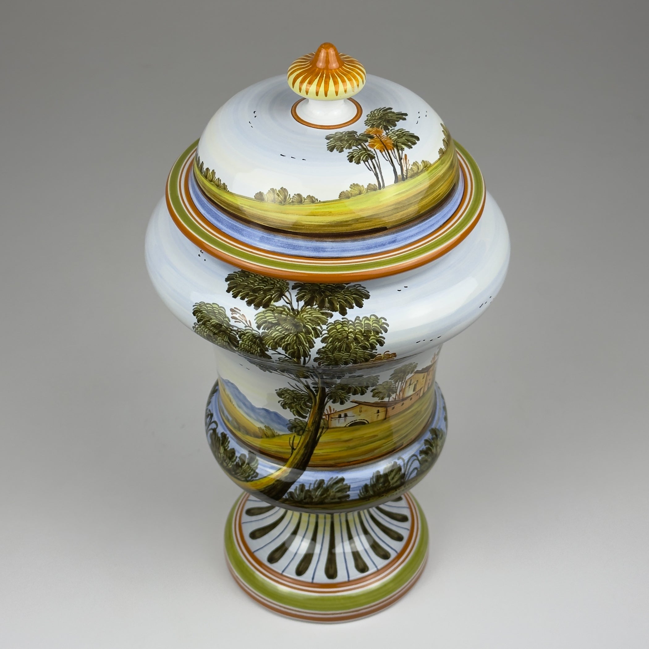 Vintage vase with lid by Lorenzo Di Stefano, Italy, late 20th Century