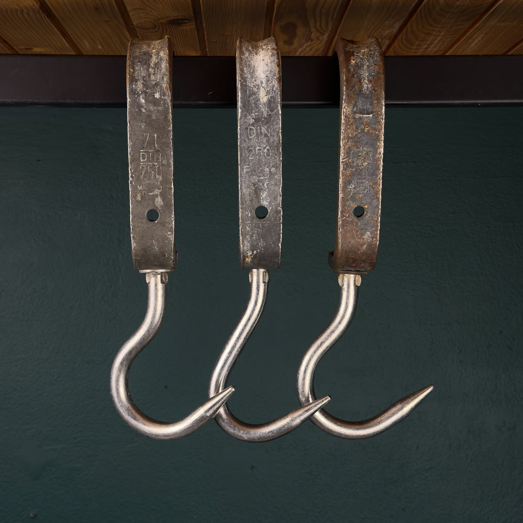 Vintage Iron Steel Butchers Hook, Austria 1970s