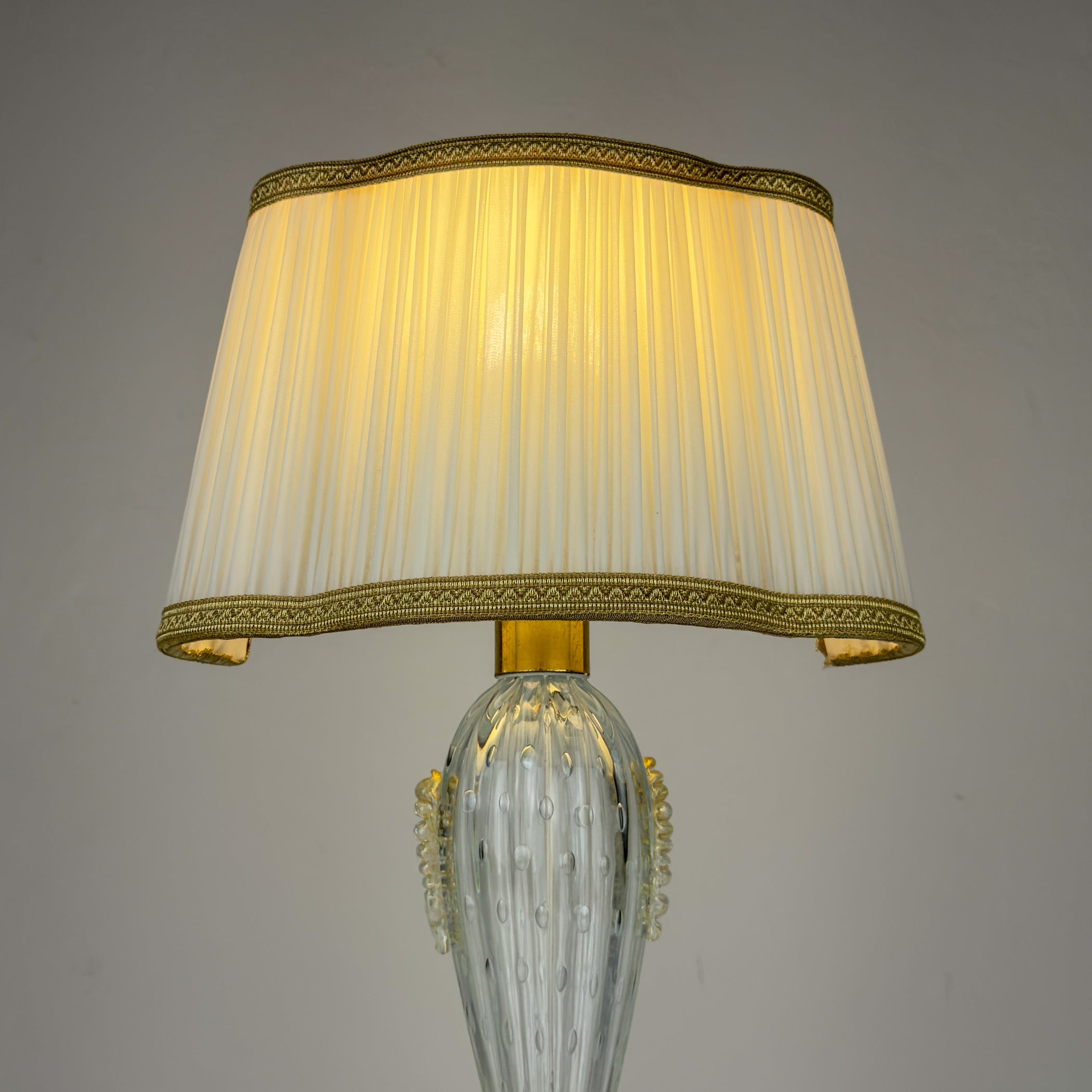 Original Murano glass table lamp by Barovier and Toso, Italy 1980s