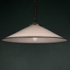 Vintage Swirl Murano Glass Pendant Lamp, Italy 1970s