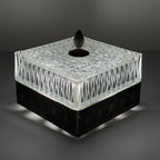 Vintage crystal ceiling lamp, Italy 1960s