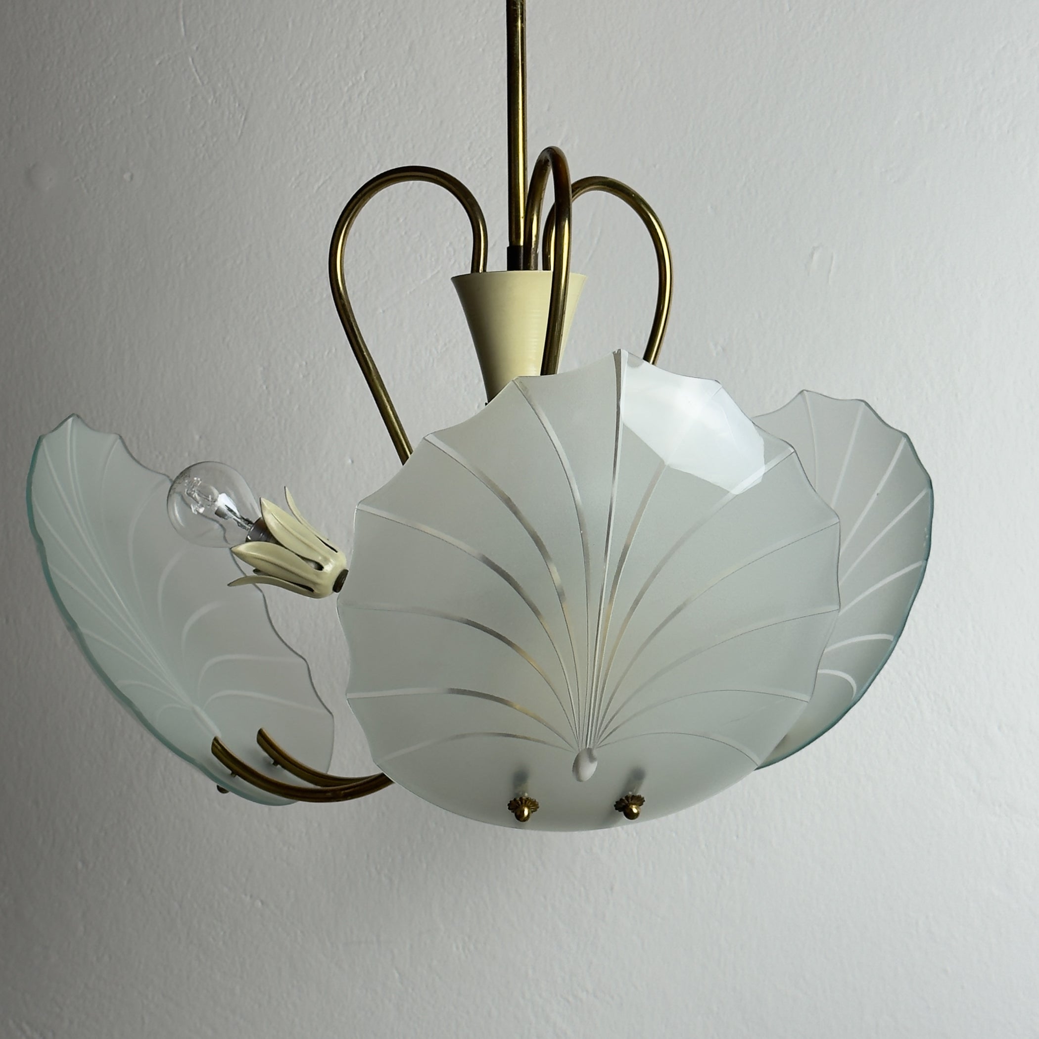 Antique chandelier, in style of Pietro Chiesa For Fontana Arte, Italy, 1930s