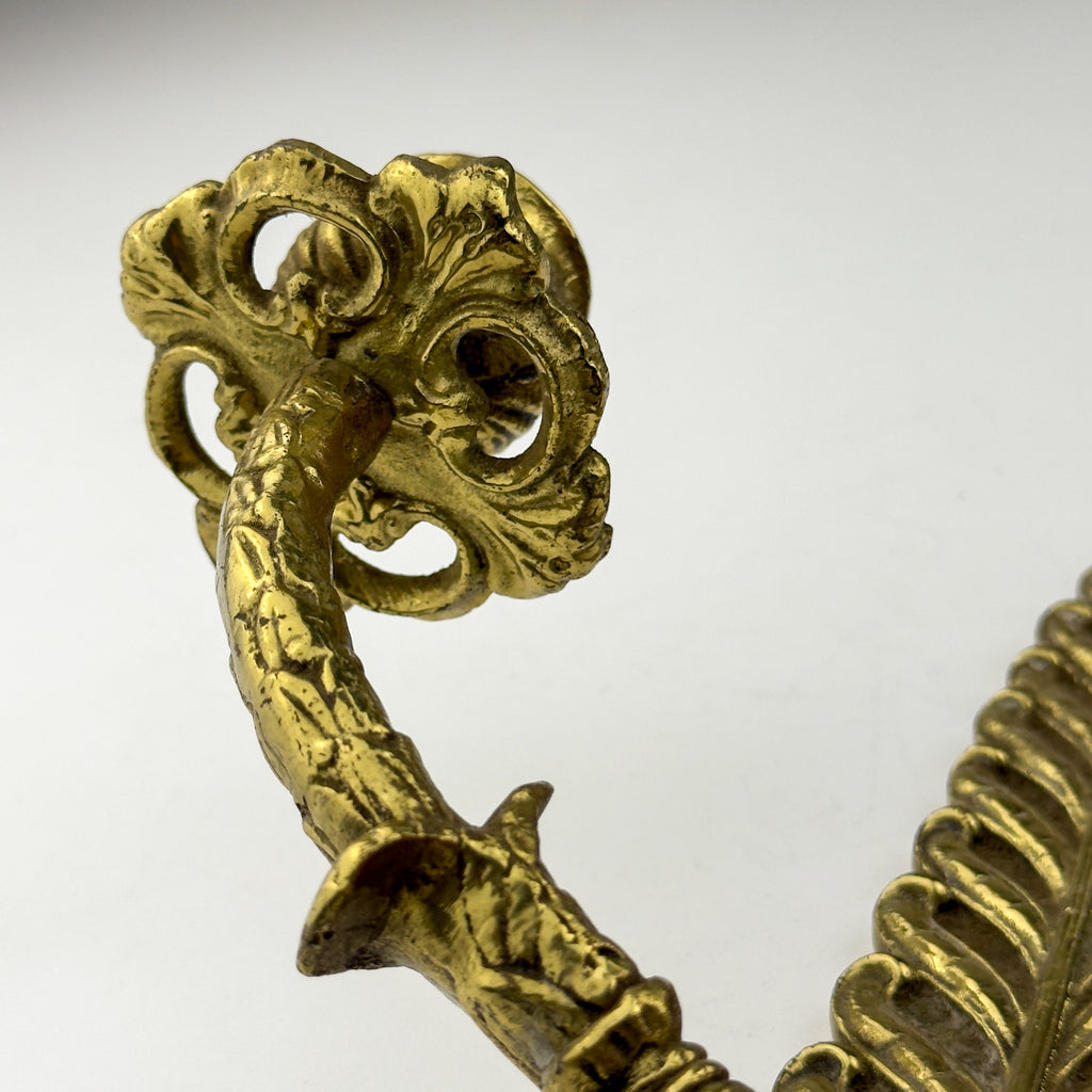 Antique Empire Bronze Wall Candle Sconce, Italy, Late 19th Century